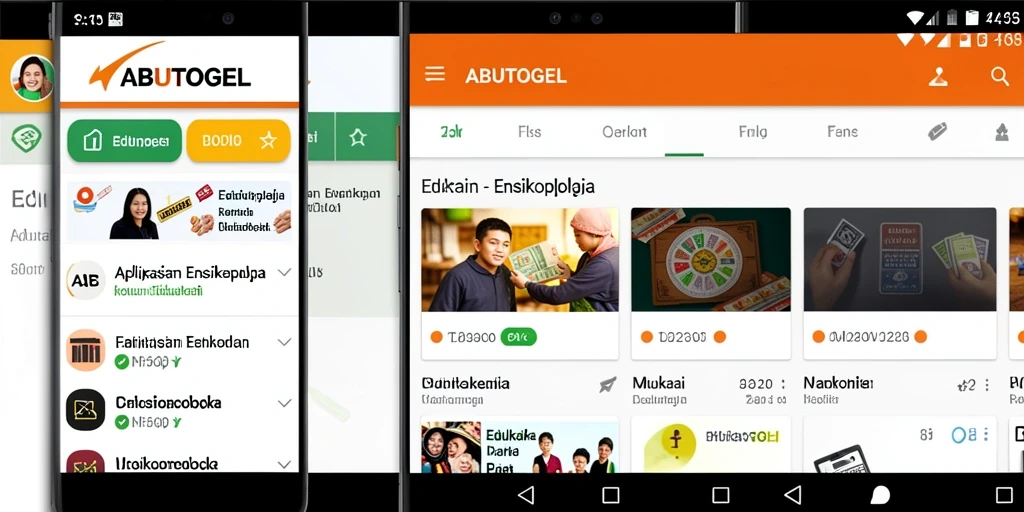 Tampilan antarmuka aplikasi ABUTOGEL yang informatif dan menarik.