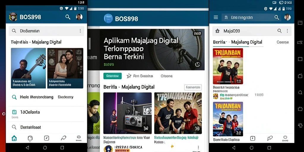 Tampilan antarmuka utama BOS898 yang menampilkan berita terkini.
