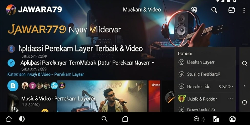 Tampilan antarmuka JAWARA79 saat merekam layar dengan fitur penuh.