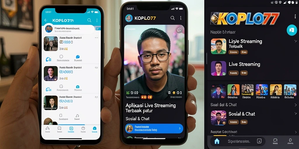 Tampilan antarmuka KOPLO77 yang menarik dan fungsional untuk Live Streaming.