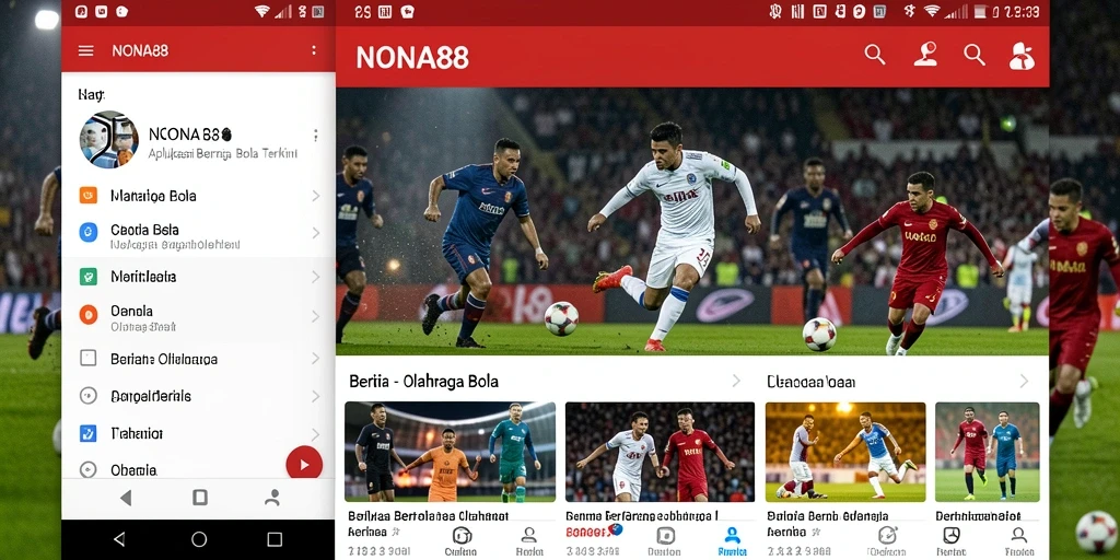 Tampilan antarmuka aplikasi NONA88 yang menarik dan informatif.