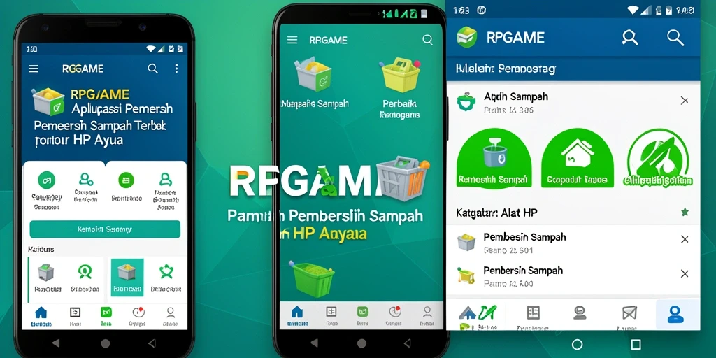 Tampilan antarmuka RPGAME yang intuitif dan menarik untuk Pembersih Sampah.