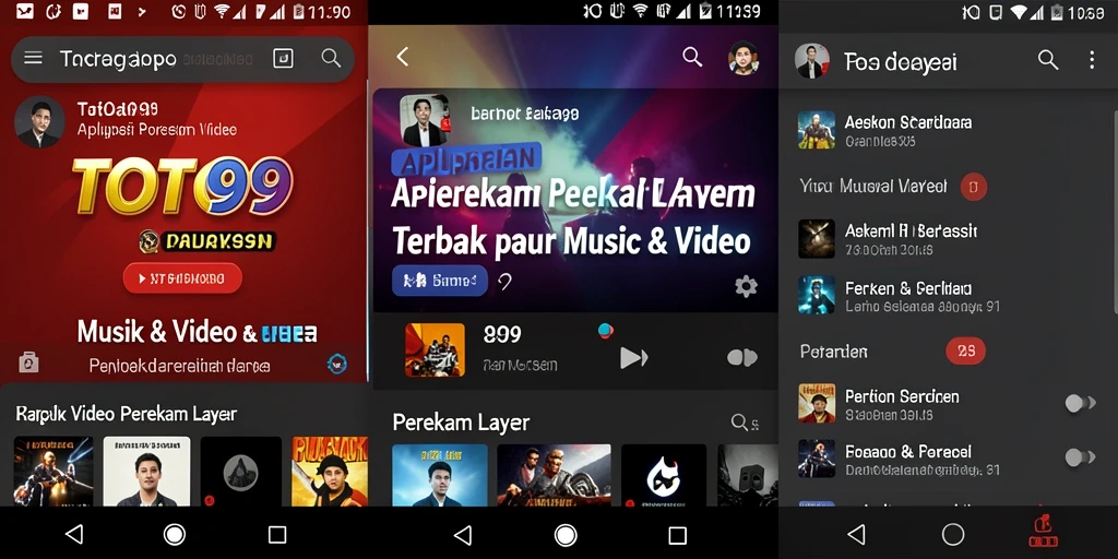 Antarmuka aplikasi TOTO99 saat merekam layar dengan fitur unggulan.